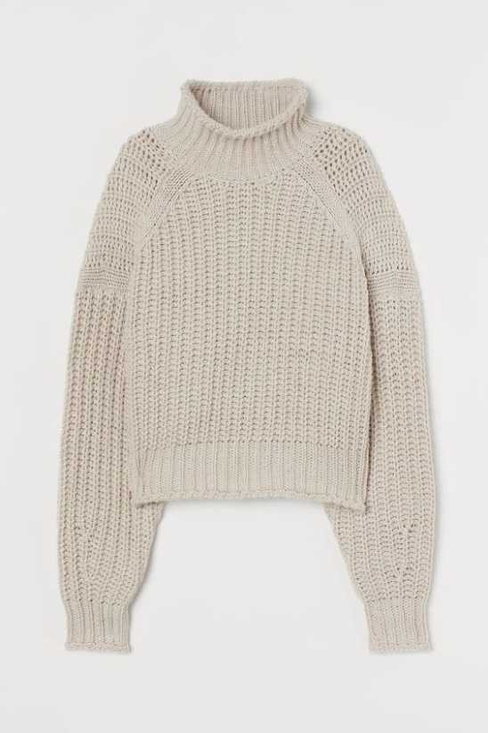 H&M Ribbed Turtleneck Sweater