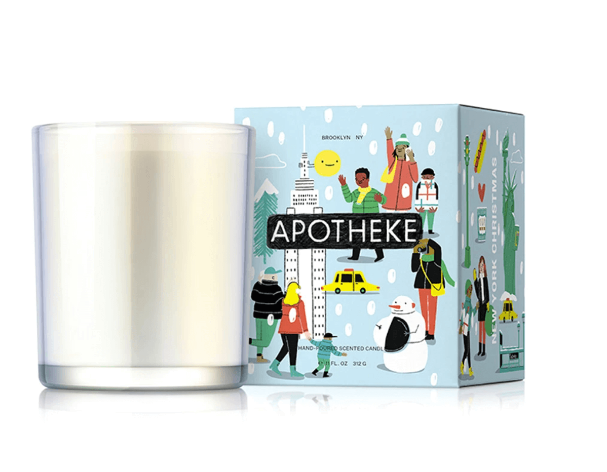 Apotheke Christmas In New York Candle - Designed by Artist Lindsey Balbierz