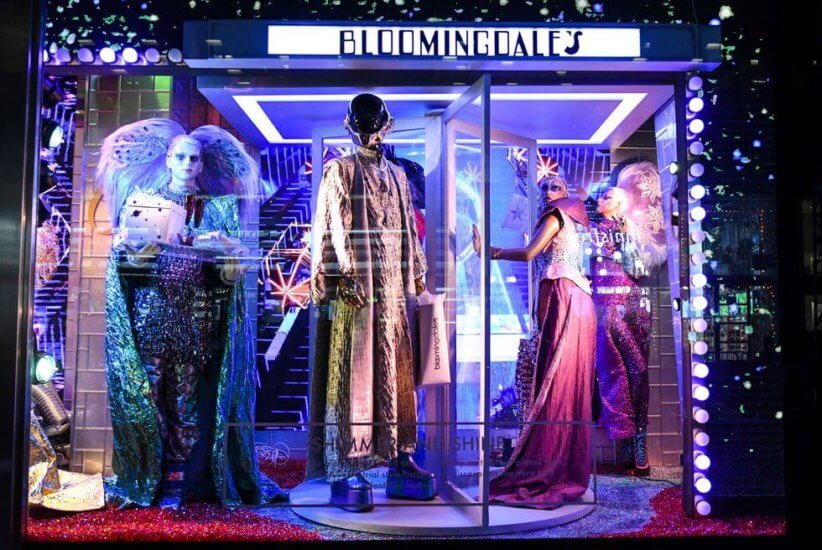 mannequins at bloomingdale's out of this world holiday window display