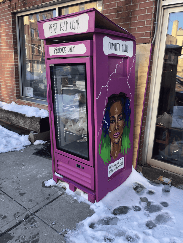 community fridge for food assistance in Brooklyn