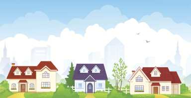 Summer suburb