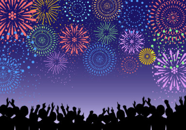 Illustration of fireworks