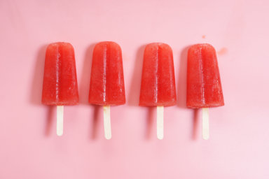 red watermelon popsicles