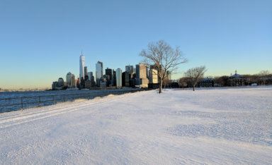 Governors Island Winter Ice Sculpture