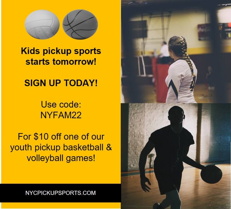 Kids pickup basketball and volleyball on the UWS!