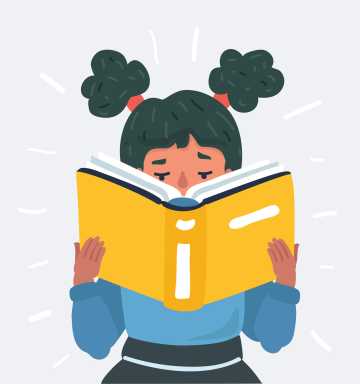Girl reading book