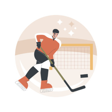 Ice Hockey abstract concept vector illustration.