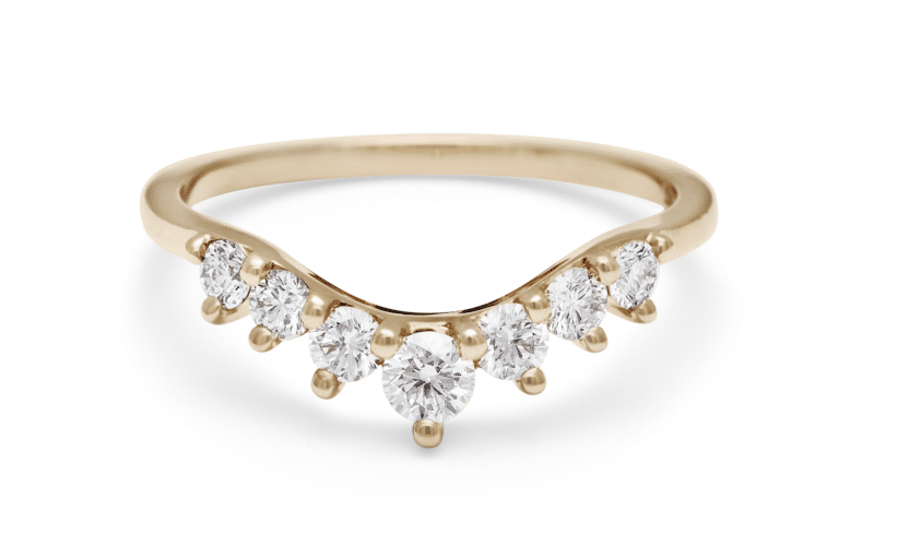 Cosmic Tiara Curve Band - 14k White Gold & White Diamonds, $2,850