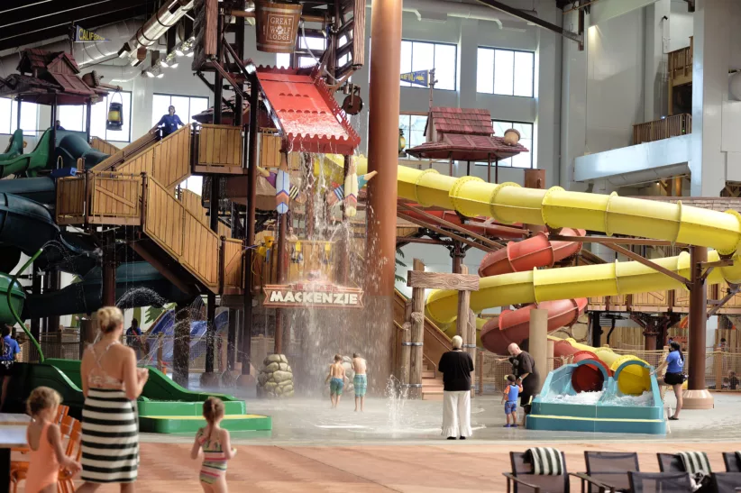 Visit the waterpark at Great Wolf Lodge Poconos