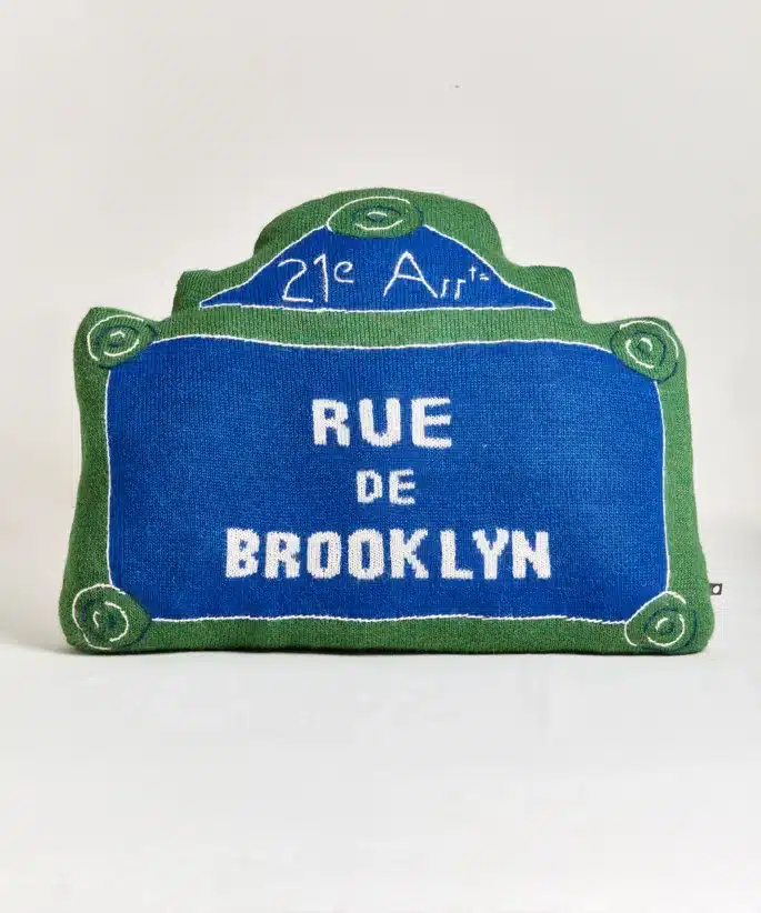 Rue De Brooklyn Pillow at Oeufnyc.com.