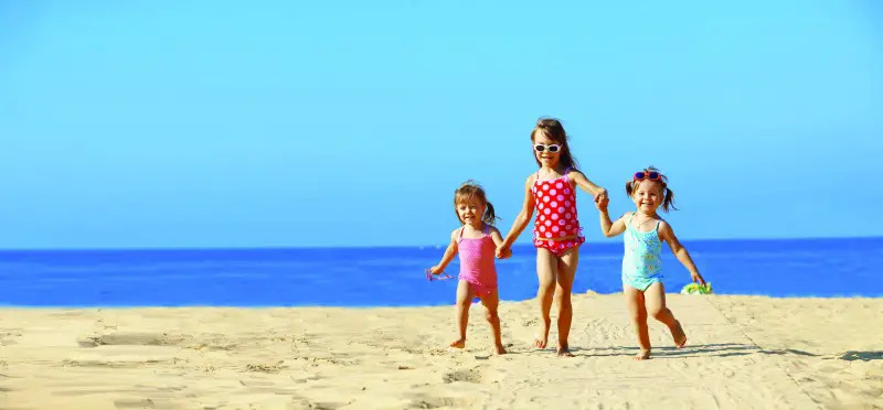 kids on the beach