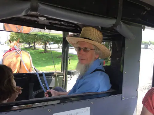 A buggy ride with our Amish tour guide