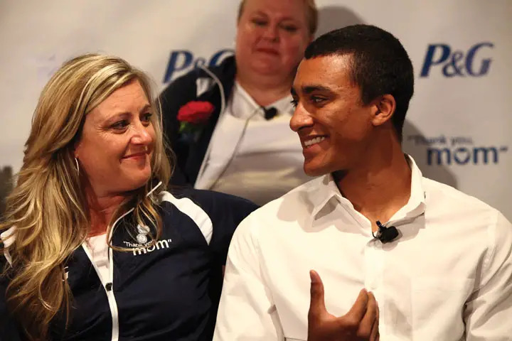 Olympian Ashton Eaton and his mother Roslyn Eaton