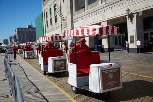 The Rolling Chairs on the Atlantic City Boardwalk