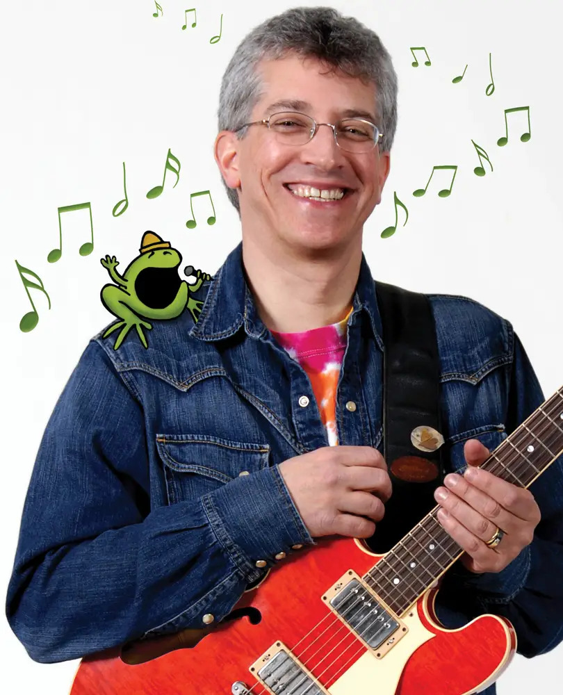 Ben Rudnick and a frog named Sam