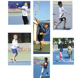 Queens tennis camp; kids summer tennis camp; kids playing tennis; Cunningham Sports Center