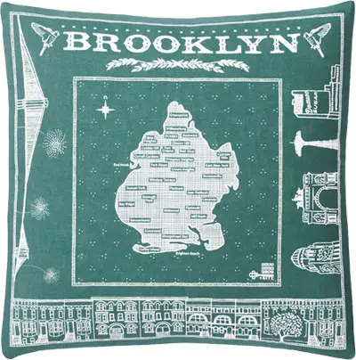 Brooklyn pillow in teal