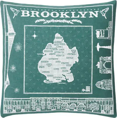 Brooklyn pillow in teal