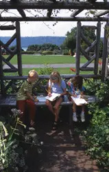 children in the garden at wave hill