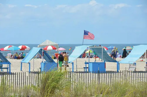 One of the many beaches in Cape May, NJ