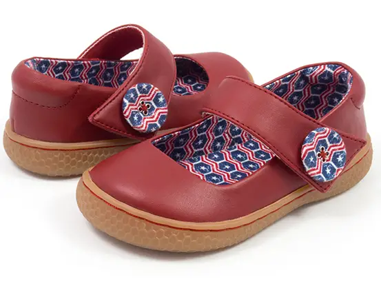 cute girl's Livie and Luca shoes for Fourth of July 