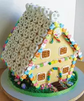 Easter or Passover gingerbread house