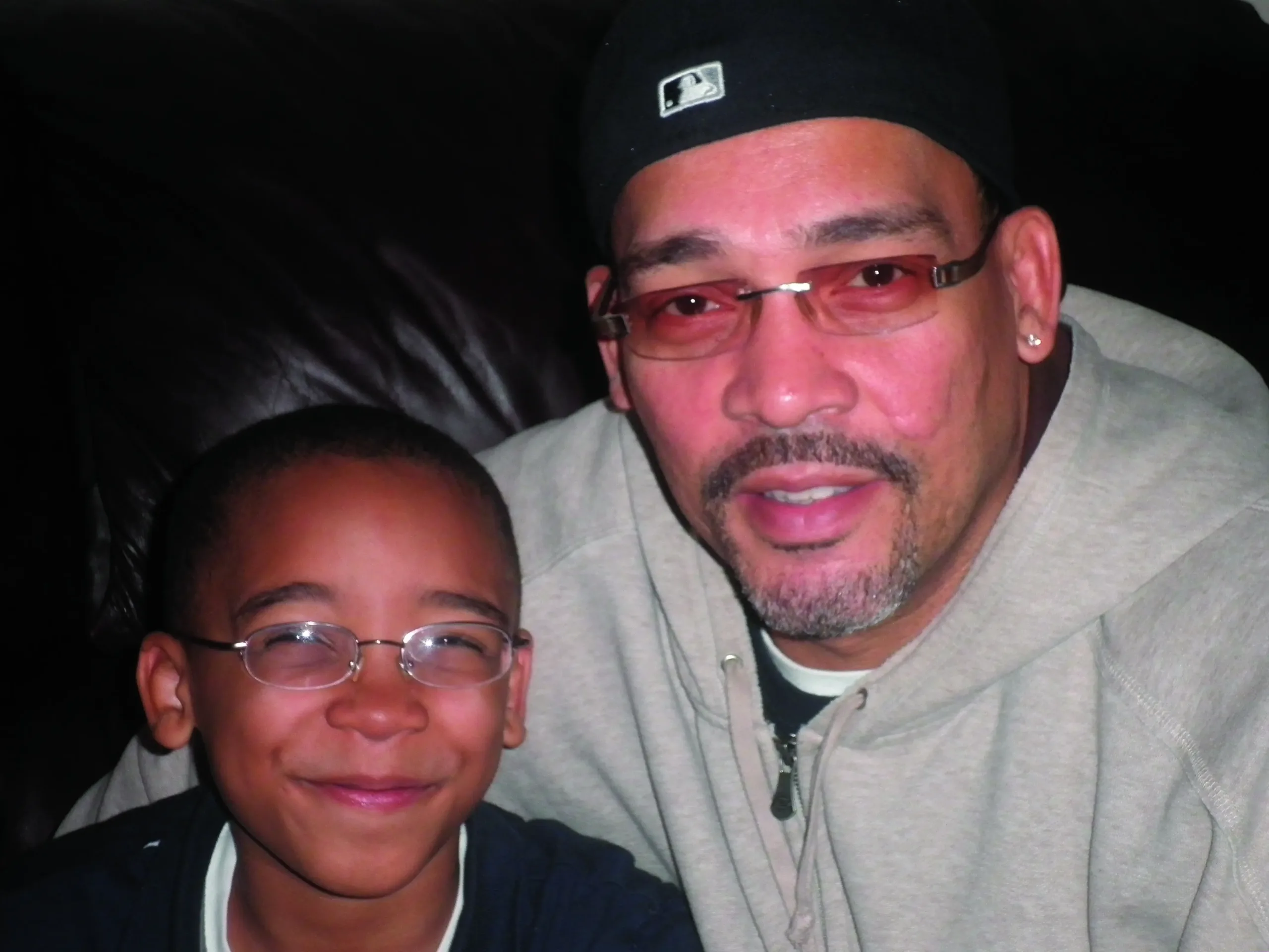 Charles Jones with his son, Malik, age 7.