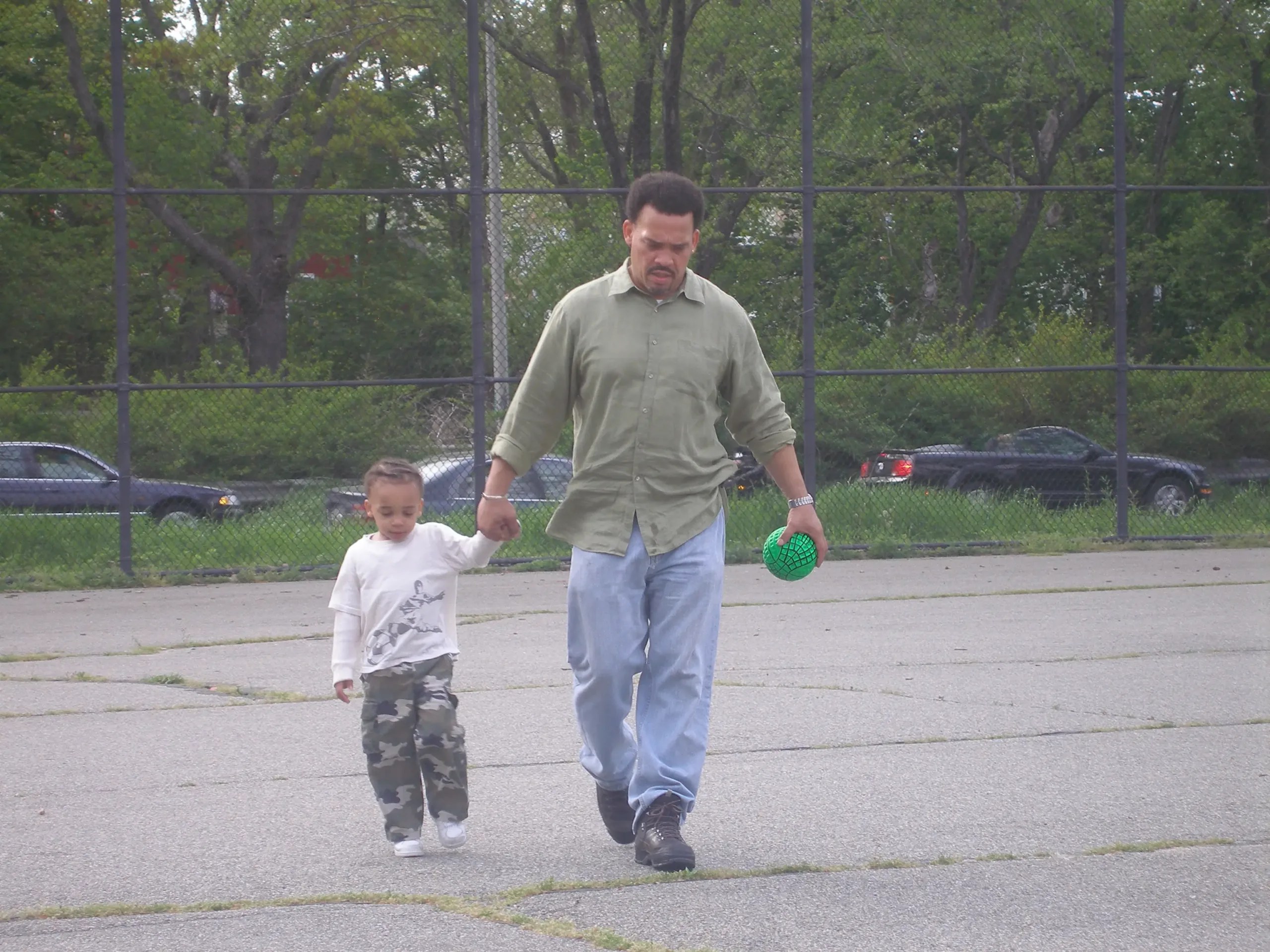 Charles Jones with his son, Malik, age 3.