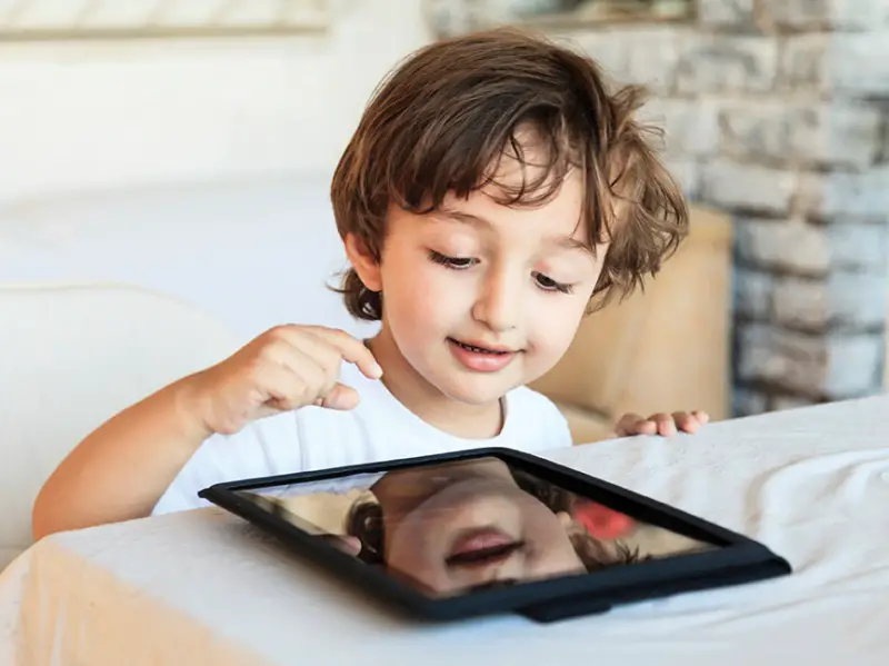 child using tablet