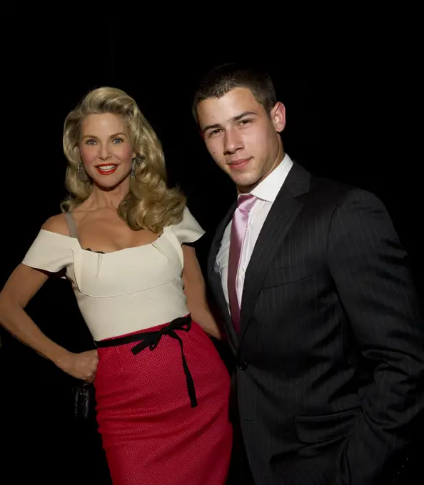 Christie Brinkley and Nick Jonas at Broadway Beacon Awards