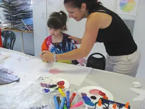 Creative Arts & Expression; arts and crafts class, kids