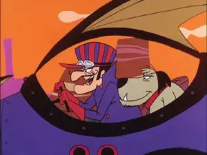 Dick Dastardly and his sidekick, Muttley, in Hanna-Barbara's 