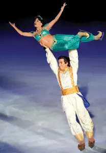 Disney on Ice Princess Wishes; Jasmine and Aladdin ice skating