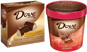 Dove indulgences; Dove ice cream, ice cream bars