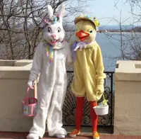 Easter Bunny and Lil Chick at the Vanderbilt Museum; meet the Easter Bunny