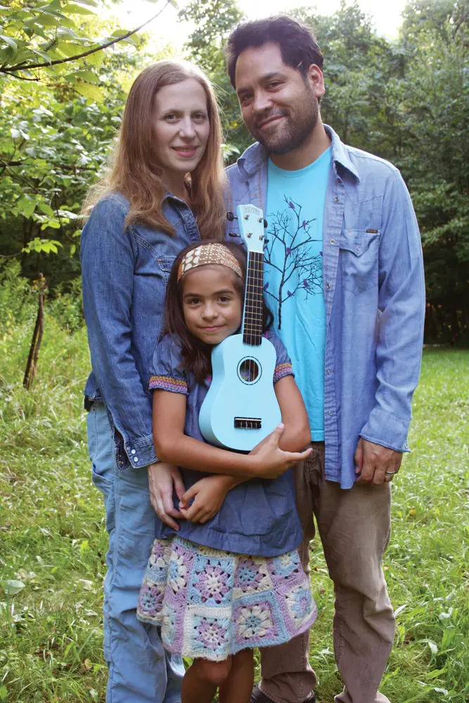 Elizabeth Mitchell and family