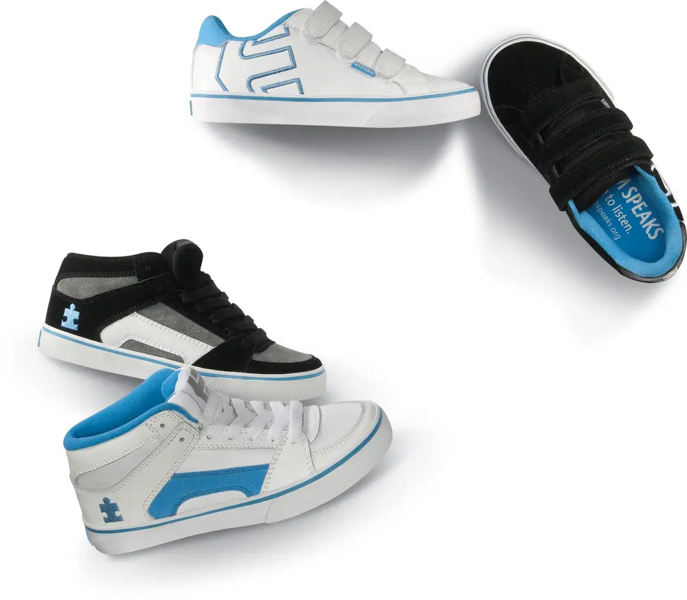 Etnies shoes for Autism Speaks