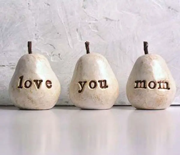 Etsy I love you mom pears gift