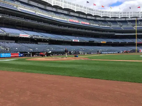 A view of the field at Yankee Stadium