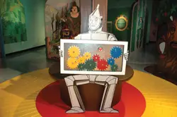 Wizard of Oz children's museum exhibit; the Tin Man
