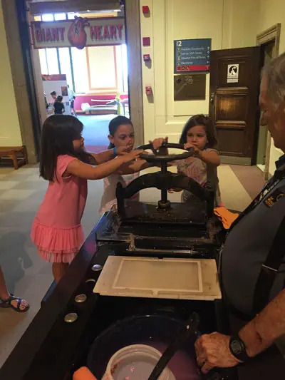 Making paper at the Franklin Institute