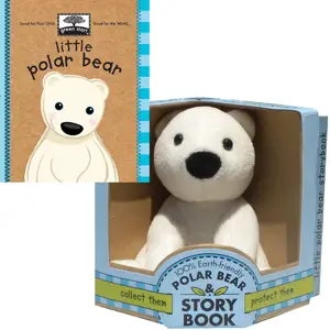 Green Start Little Polar Bear storybook and plush set