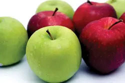 apples; red and green; granny smith and red delicious apples; multiple varieties of apples