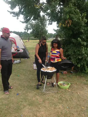 A barbecue in Jamaica, Queens, in NY