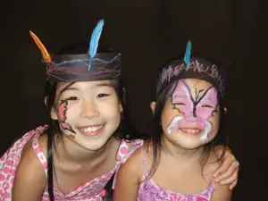 Long Island Children's Musuem; children with bug face paint