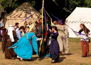 maypole dance; sands point preserves' medieval festival