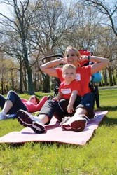 Stroller Strides of Long Island; mom and baby working out, exercising