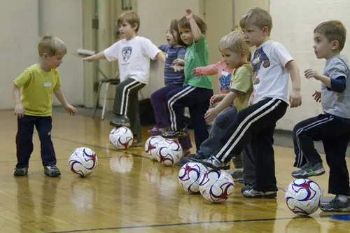 Toddlers as young as 2.5 can play Sonic Soccer in Brooklyn.