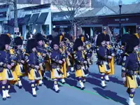 St. Patrick's Day parade in Westchester County, NY; Westchester County Police Emerald Society Pipes and Drums
