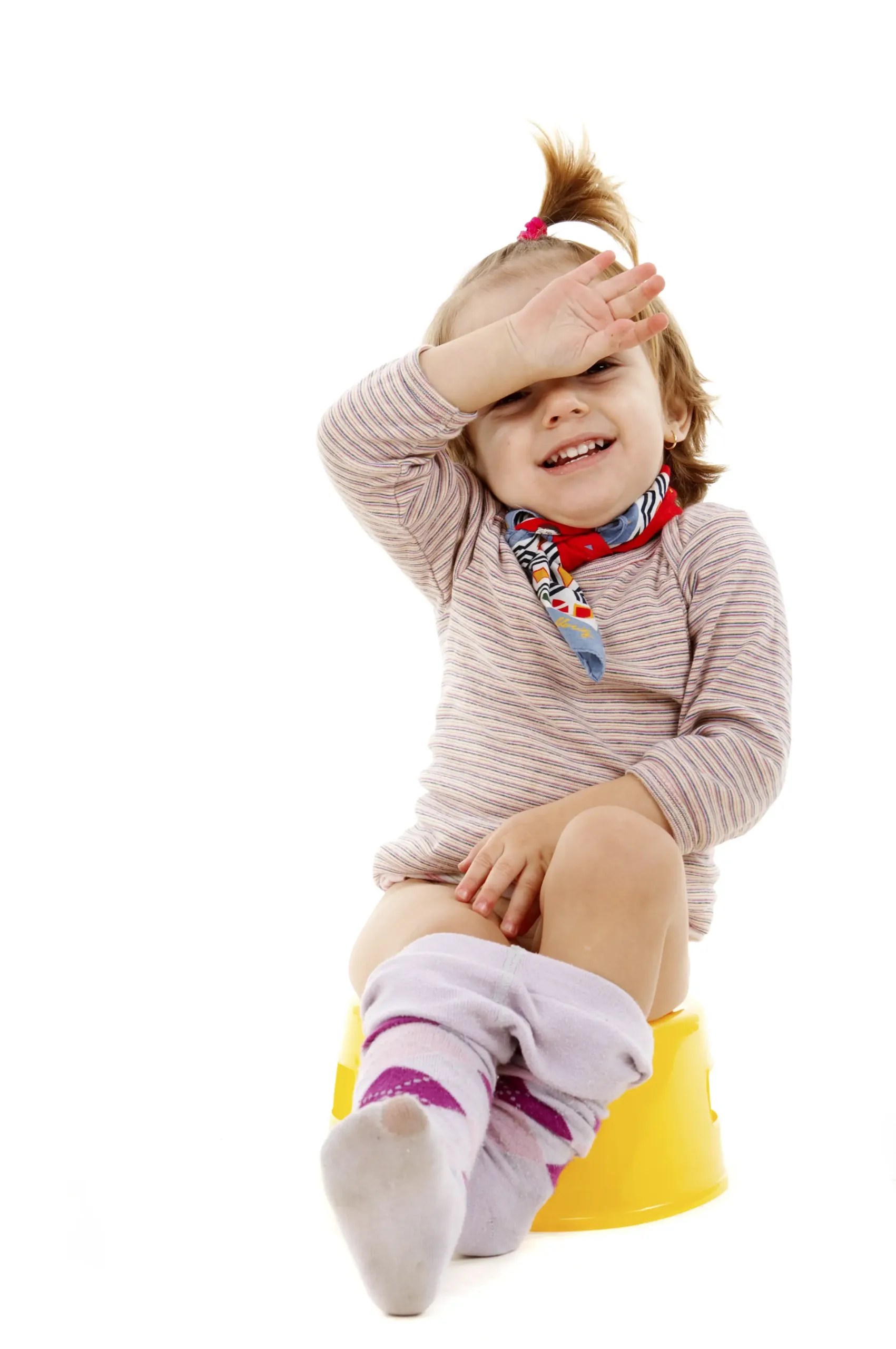 young child on the potty